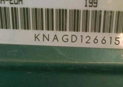 VIN prefix KNAGD1266150