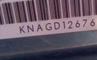 VIN prefix KNAGD1267654