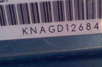 VIN prefix KNAGD1268453