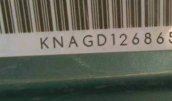 VIN prefix KNAGD1268654