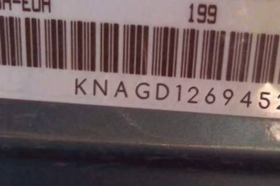 VIN prefix KNAGD1269452