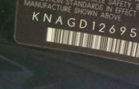 VIN prefix KNAGD1269554
