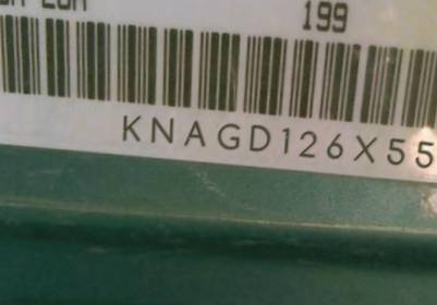 VIN prefix KNAGD126X553