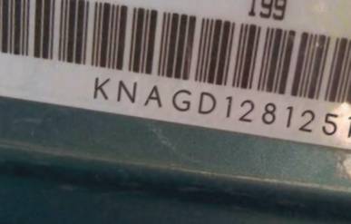 VIN prefix KNAGD1281251