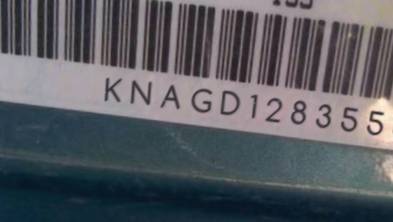 VIN prefix KNAGD1283553