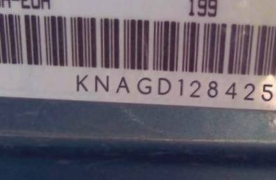 VIN prefix KNAGD1284250