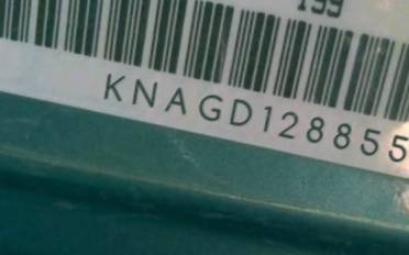 VIN prefix KNAGD1288553
