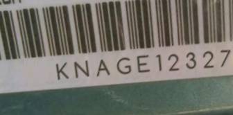 VIN prefix KNAGE1232751