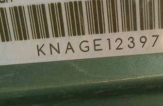 VIN prefix KNAGE1239751