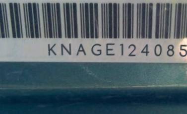 VIN prefix KNAGE1240852