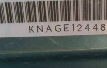 VIN prefix KNAGE1244851