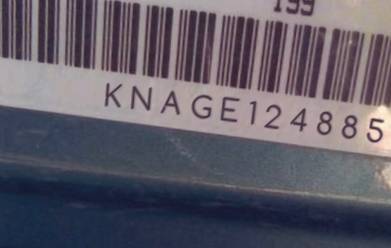 VIN prefix KNAGE1248851
