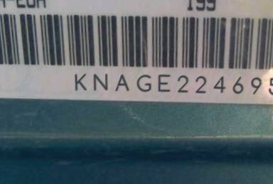 VIN prefix KNAGE2246952