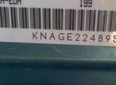 VIN prefix KNAGE2248952