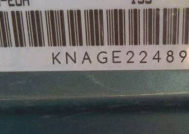 VIN prefix KNAGE2248953