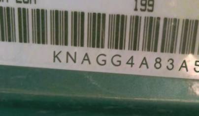 VIN prefix KNAGG4A83A54