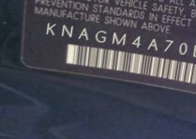VIN prefix KNAGM4A70D53