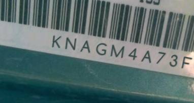 VIN prefix KNAGM4A73F55