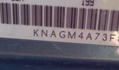 VIN prefix KNAGM4A73F56