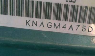 VIN prefix KNAGM4A75D54