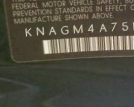 VIN prefix KNAGM4A75F56