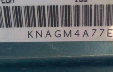 VIN prefix KNAGM4A77E54