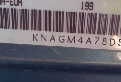 VIN prefix KNAGM4A78D53