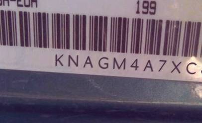 VIN prefix KNAGM4A7XC52