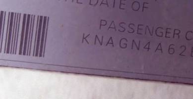 VIN prefix KNAGN4A62B51