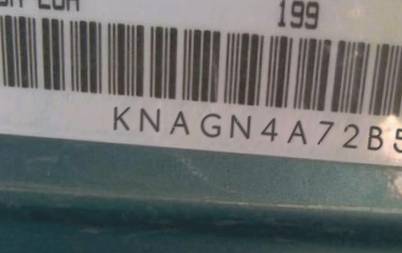 VIN prefix KNAGN4A72B50
