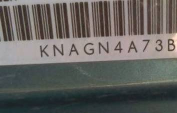 VIN prefix KNAGN4A73B50