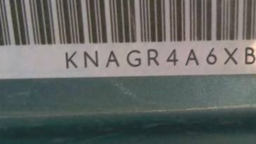 VIN prefix KNAGR4A6XB51