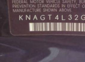 VIN prefix KNAGT4L32G51