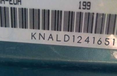 VIN prefix KNALD1241651