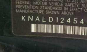 VIN prefix KNALD1245450