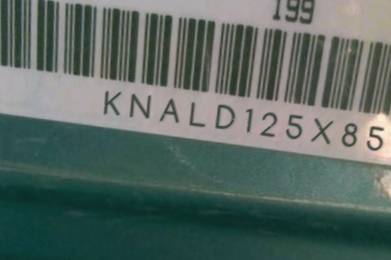 VIN prefix KNALD125X851