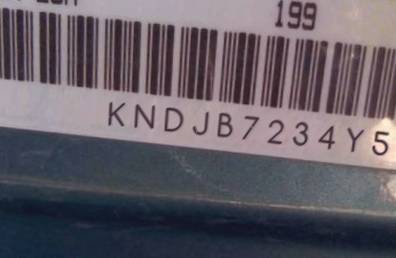 VIN prefix KNDJB7234Y56