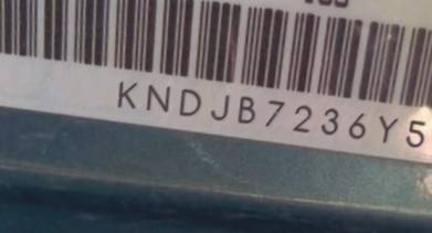 VIN prefix KNDJB7236Y56