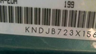 VIN prefix KNDJB723X156