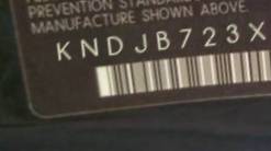 VIN prefix KNDJB723X157