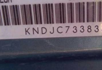 VIN prefix KNDJC7338350