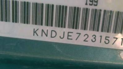 VIN prefix KNDJE7231571