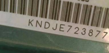 VIN prefix KNDJE7238773