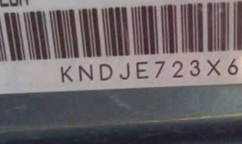 VIN prefix KNDJE723X671