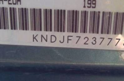 VIN prefix KNDJF7237773