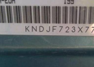 VIN prefix KNDJF723X773