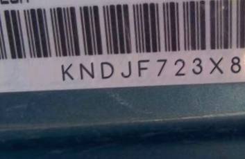 VIN prefix KNDJF723X874