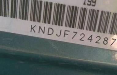 VIN prefix KNDJF7242874
