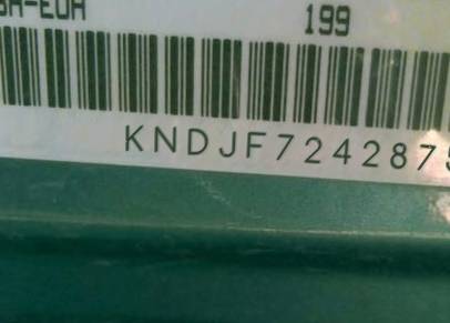 VIN prefix KNDJF7242875