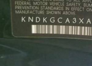 VIN prefix KNDKGCA3XA76